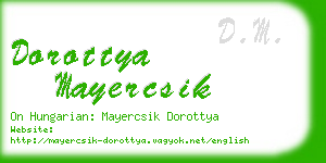 dorottya mayercsik business card